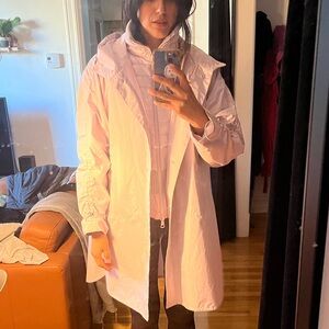 Soaken puffy coat and rain coat.